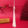 BoTing Nudo Chino Colgante de Perla con Borla Adorno para Coche DIY Colgante para Bolso Broche Decoración Estilo Antiguo Hanfu