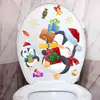 Boneco de Neve de Natal Floco de Neve Adesivos de Banheiro Adesivos de Parede Decorativos para Quarto Banheiro Autoadesivos Atacado Exportação Designs Personalizados