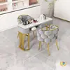 Escritorio y silla para uñas de lujo ligero, juego de estilo japonés para dos personas, escritorio plegable económico para uñas y silla, juego