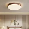 Lámpara de Techo Estilo Mid-Century 2025 Lámpara Dormitorio Principal Retro Francés Gama Alta Color Nogal Lámpara Principal Estudio