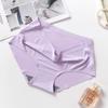 En Stock Versión de Calidad Nylon Seda de Hielo Sin Costuras Elástico para Mujer Cintura Media Talla Grande Color Sólido Calzón de una Pieza