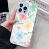 Capa de Tecido Leve com Flores Frescas Estilo Coreano para iPhoneair Novo com Penas para Celular Apple 18 Pro Max Capa Protetora 15