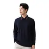 Camisa polo de manga larga con cuello de contraste, cuello acanalado, adecuada para primavera y otoño, uniforme de trabajo hecho a medida, camisa publicitaria bordada, disponible en stock del fabricante