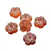 Pingente Flor de Cerejeira Nuvem de Fundo com Furo Passante de Ágata Vermelha 15mm Acessórios de Botão de Pressão para Pulseira Colar Brincos DIY
