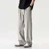 Novas Calças Retas de Cor Sólida para Primavera e Verão 2025 Calças Larga Estilo Mop Calças Casuais All-match Moda Masculina