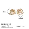 Pendientes Versátiles de Gama Alta con Diseño de Nicho Transfronterizo Europeo y Americano, Pendientes de Borla de Vidrio Transparente de Fuegos Artificiales para Mujer, Nuevos Productos de Primavera y Verano