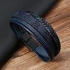 Cross-border Nova Multi-camada Couro Tecido Pulseira Caveira Punk Moda Legal Impresso Mão Corda Pulseira de Couro para Homens