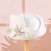 Boina de Lana con Lazo Retro Francés Sombrero de Otoño e Invierno para Mujer Banda de Actuación Malla Frontal Sombrero de Azafata Venta al por Mayor