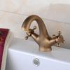Yao Peng grifo antiguo europeo de cobre doble para lavabo grifo mezclador de agua fría y caliente de doble apertura salida de fábrica