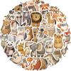 50 pegatinas nuevas originales de animales pintadas a mano para cuaderno DIY, guitarra, maleta, impermeables, para cuenta manual, curativas