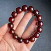 India Sándalo Rojo Hoja Pequeña Pulsera de Cuentas Barril Estrella Dorada Completa Sándalo Tipo Antiguo Pulsera de 108 Cuentas para Hombres y Mujeres Juguete Cultural de Madera Cuentas Budistas