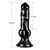 Consolador artificial masajeador femenino heterogéneo animal perro pene suave transparente de alta calidad material TPE juguetes sexuales