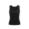 Regata Ribana de Gola U Alta Elasticidade Jie Zhan Feminina 26 Primavera/Verão Cor Sólida Alta Elasticidade Slim Fit Básica Casual Camiseta Base.