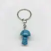 Venta caliente transfronteriza piedra natural cristal pequeño hongo llavero bolsa colgante femenino joyería material DIY accesorios al por mayor