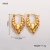 Pendientes Geométricos de Acero Inoxidable en Forma de U para Mujer Pendientes Largos de Moda Versátiles Venta Caliente Transfronteriza Venta Directa de Fábrica