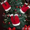Decorações de Árvore de Natal Transfronteiriças, Decorações de Porta de Pelúcia, Enfeites de Perna de Papai Noel e Elfo, Enfeites para Vasos de Casa, Decorações de Natal