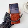 Adecuado para funda de teléfono plegable Huawei Pocket 80% de descuento, flip6 con correa de mano, cuero premium, Samsung Zflip5