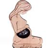 Regalo de Maternidad Transfronterizo Soporte de Detección Ultrasónica para Bebé Marco de Fotos Conmemorativo de Embarazo Adornos de Artesanía en Madera