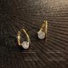 Brincos Geométricos de Zircônia de Nicho de Luxo Leve para Mulheres Brincos de Design Personalizado Coreano Roupas de Trabalho Moda Brincos Elegantes Populares