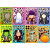 Pegatinas de Rompecabezas de Juguete Originales de Halloween Pegatinas de Poner Cara Manualidades Impermeables Pegatinas Repetibles