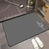 Alfombrilla absorbente de secado rápido para suelo de baño del hogar, alfombrilla antideslizante y resistente a la suciedad para la entrada del inodoro, alfombrilla de suelo simple de tierra de diatomeas