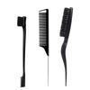 Peine de cerdas para cabello de venta caliente transfronteriza, peine de cola puntiaguda con partición, peine para peinados recogidos, peine modelador de tres filas, cola de ratón, traje de cepillo doble para cejas
