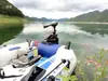 Soporte para motor fueraborda, bote de goma, soporte para bote inflable, hélice de bote de pesca, placa de montaje de motor, bote auxiliar