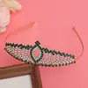 Joyería para Novias, Tocados, Accesorios para el Cabello de Princesa, Accesorios de Corona de Boda Estilo Coreano, Pedrería, Peine para el Cabello con Corona de Cumpleaños para Actuaciones Infantiles