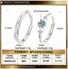 Anillos de Pareja Amor Eterno Anillos de Pareja de Plata de Ley S925 para Hombres y Mujeres, Anillos de Moissanita para Declaración de Amor, Regalo de San Valentín
