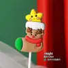 Decoração de Bolo de Natal para Celebridade da Internet 2025 Sino Papai Noel Boneco de Neve Decoração de Sobremesa de Confeitaria Plug-in