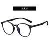 Nuevas gafas para niños con montura redonda TR90, montura completa, gafas anti luz azul, en stock, gafas para miopía de color caramelo con cabello liso.