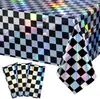 Toalha de Mesa Mágica Descartável Transfronteiriça Toalha de Mesa a Laser Toalha de Mesa de Plástico Arco-Íris Festa de Aniversário de Natal Toalha de Mesa Colorida