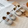 Nuevos Zapatos de Princesa para Niñas de Primavera y Otoño, Zapatos Mary Jane de Perlas con Suela Suave para Niñas, Zapatos Pequeños de Cuero para Niños, Zapatos para Caminar para Niños Pequeños