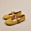Zapatos Rojos de Boca Baja para Mujer Primavera y Otoño Nuevos Estilo Francés Retro Suave de Hada Gamuza Zapatos Mary Jane Planos Tipo Mocasín