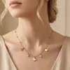 Collar de mariposa con baño de oro de 18 quilates, carcasa de acero inoxidable 304, de alta gama, más vendido en Amazon para mujer, venta al por mayor de fábrica