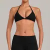QiuSha secagem rápida justo sem costas sutiã de ioga gola alta sem costas corrida esportes roupa íntima regata fitness 1221
