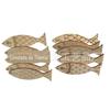 Direto da fábrica estilo mediterrâneo pintado pingente de peixe jardim de infância criativo pintura artesanal estilo náutico lascas de madeira decorativas