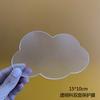 Posavasos acrílico con aislamiento térmico, accesorio para fotos, base decorativa transparente irregular con nubes