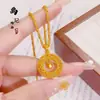 Loja de Ouro Mesmo Estilo Tubo de Bambu Banhado a Ouro Colar Saco da Sorte, Novo Estilo Chinês Leve Luxo Corrente de Osso da Clavícula de Elo de Bambu de Alta Qualidade, Presente para Namorada