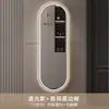 Espelho Inteligente Oval de Corpo Inteiro Estilo Hotel 7 Dias com Luz de Três Cores e Dimerização Contínua - Atacado de Luxo