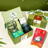 Set de Regalo Zongzi del Festival del Bote del Dragón, Caja de Regalo Corporativa de Negocios de Cuero de Lujo Ligero, Caja de Regalo Portátil Estilo Fresco