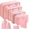 Conjunto de Bolsas de Armazenamento para Viagem Transfronteiriça com Sete ou Oito Peças, Bolsa de Armazenamento para Viagem de Negócios, Bolsa de Armazenamento de Grande Capacidade, Conjunto de Armazenamento à Prova d'Água