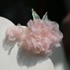 Horquilla de Flor de Peonía de Seda Antigua Hanfu Clip Lateral Adorno para la Cabeza de Flor Dulce Accesorios para Falda de Caballo Adorno para la Cabeza de Atmósfera