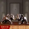 Enfeites de Elefante Chinês Decorações para Casa Sala de Estar Armário de Vinho Armário de TV Enfeites Artesanato em Resina Presentes de Inauguração