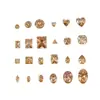 Decoraciones Explosivas para Uñas Color Champagne Zirconia, Huevos de Paloma de Azúcar de Roca, Forma de Corazón, Cuadrado Grueso, Melard, Pedrería Irregular para Uñas al por Mayor