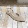 Zapatos de Noche de Estilo Francés de Punta para Mujer Nuevo Estilo con Falda Sandalias Amarillas Hada de Punta para Mujer Verano