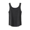 Suéter ajustado de cachemira con cuello redondo interior, nuevo estilo, a la moda, combinable con todo, para mujer, chaleco de punto sin mangas