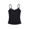 Cuidado Machine Spice Girl Camisola de Lazo Ajustada para Mujer Delicado Encaje Puntadas Dulce y Picante Top sin Mangas