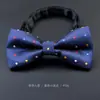 Moda masculina casual pajarita coreana formal de negocios pajarita plana negra rojo vino poliéster seda pajarita en stock