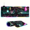 Fabricante Vende Mouses Luminosos Personalizados para Jogos de E-Sports, Tapetes de Teclado LED Populares de Séries Animadas Transfronteiriças, Tapetes de Mesa RGB